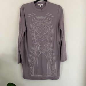 Long sleeve purple dress